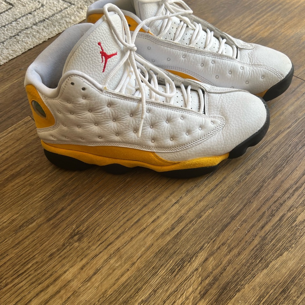 Air Jordan White and Yellow Sneakers
